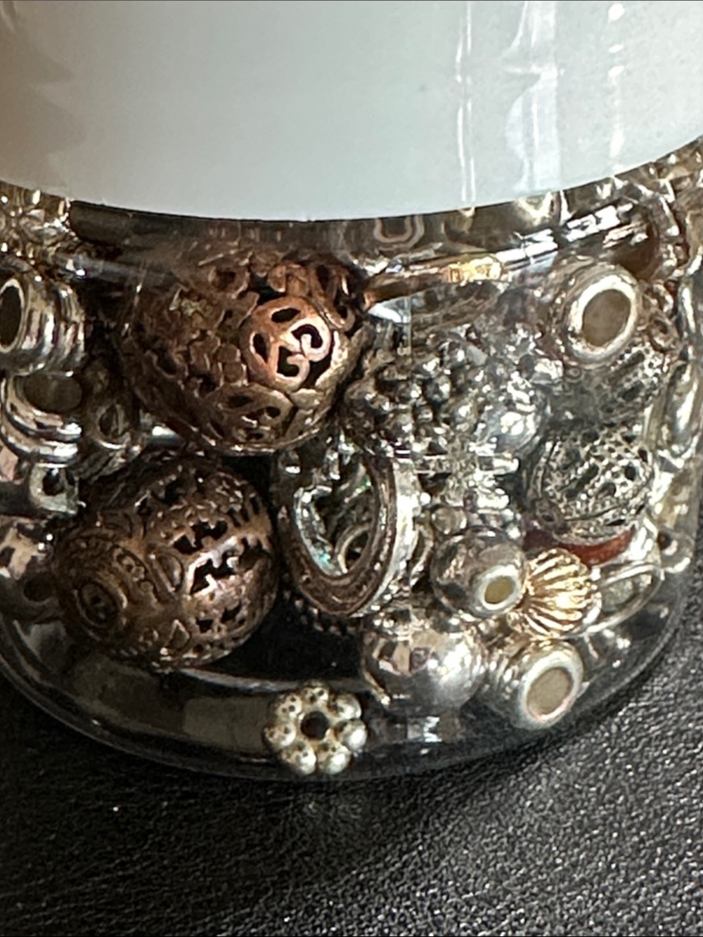 3.  Mixed MultiColor Metal Beads, Spacers, End Caps, Charms For Jewelry Making
